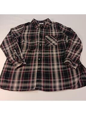 True Craft Button Up Men's Flannel Multicolor Shirt Long Sleeve Size 1X